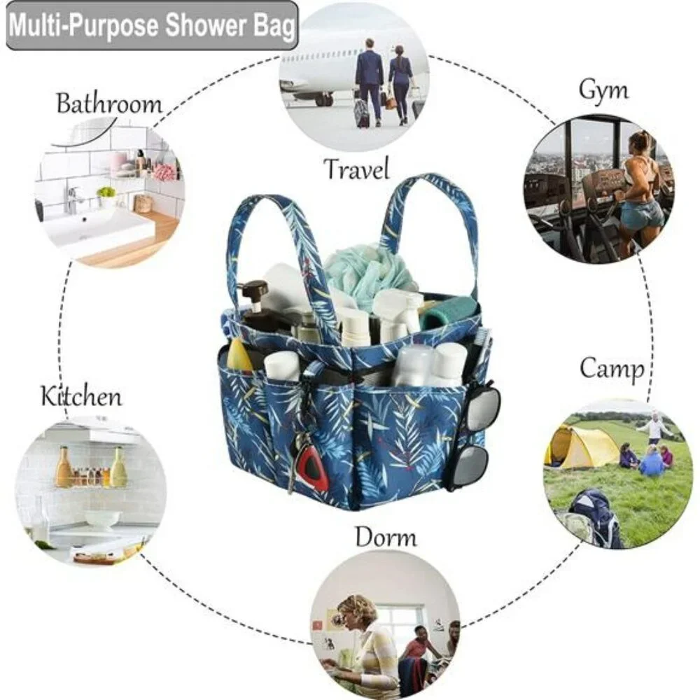 Large Mesh Shower Caddy Bag Bathroom Tote Organizer with Pockets for Dorm Gym